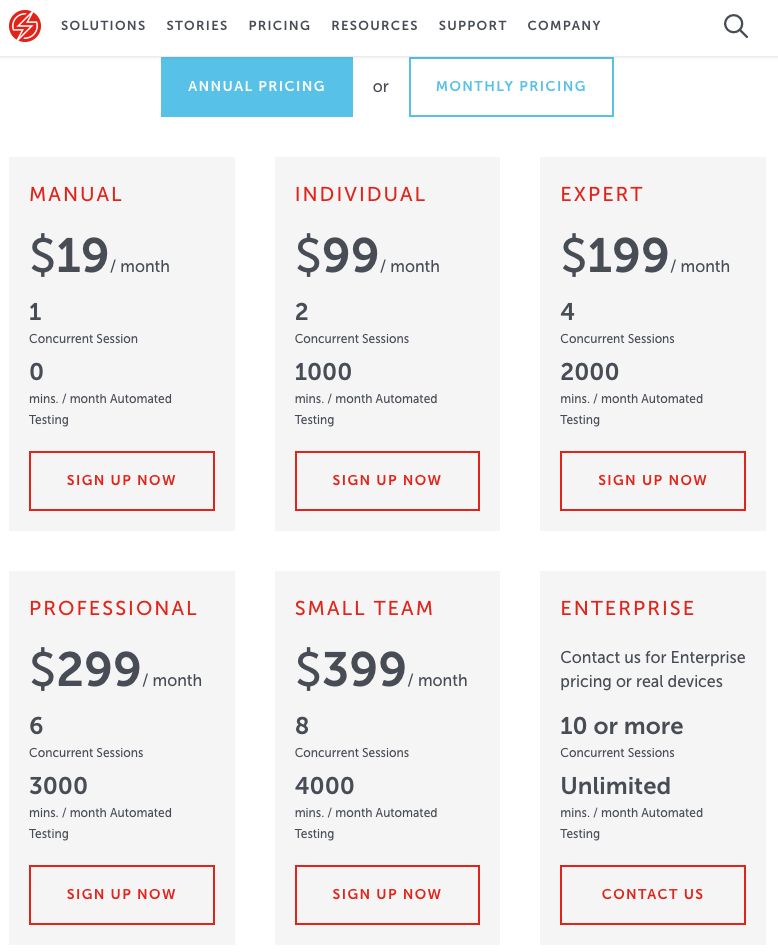 pricing plan
